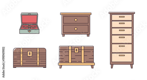 Vintage furniture storage chest dresser.