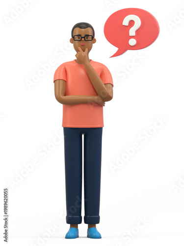 Man with a question mark