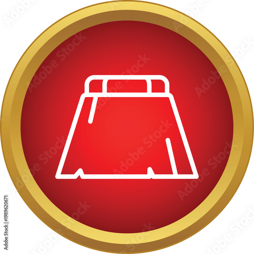 Skirting board icon representing floor molding and interior finishing