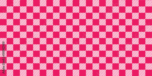 Pink plaid pattern with oblique line background. plaid pattern background. plaid background. Seamless pattern. for backdrop, decoration, gift wrapping, gingham tablecloth, blanket, tartan.