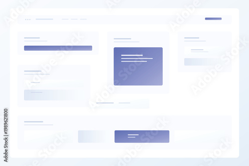 Premium SaaS dashboard UI background with tall central analytics column panoramic data base and modern clean commercial vector structure set