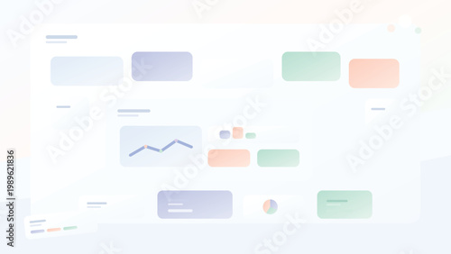 Premium SaaS dashboard background with modular canopy layout, floating summary cards, soft pastel admin panels and modern clean UI structure framework