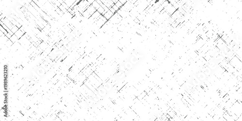 Light grunge white background with subtle black scratch lines, worn texture, abstract distressed pattern, minimal edgy style vector illustration.