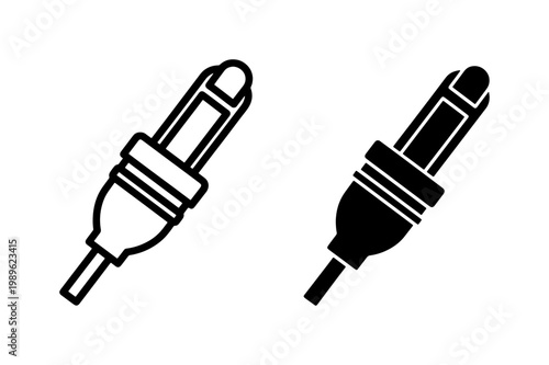 Audio Jack Connector Vector Icon Set