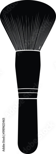 Elegant makeup brush with soft bristles and ergonomic handle design