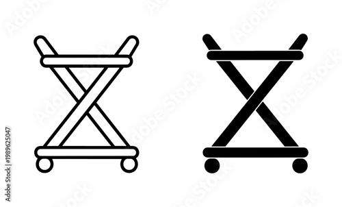 Medical Stretcher Icon Set for Emergency Hospital Transport