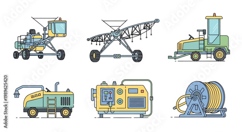 Industrial machinery and equipment vehicles.
