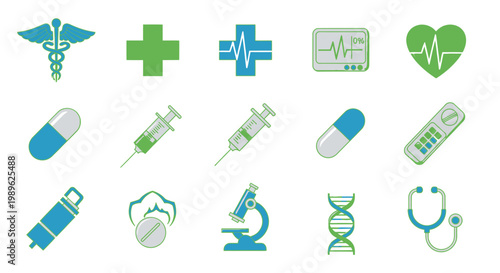 Medical icons and symbols collection.