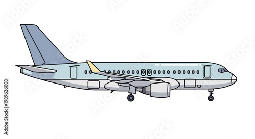 Airplane Commercial Jet Aircraft Vehicle.