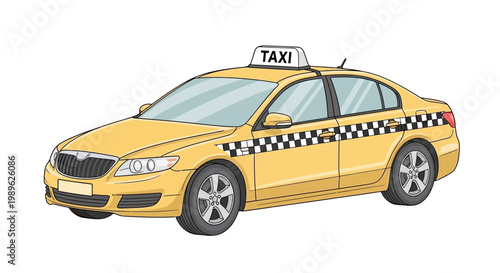 Yellow Taxi Cab Vehicle Transportation Service.