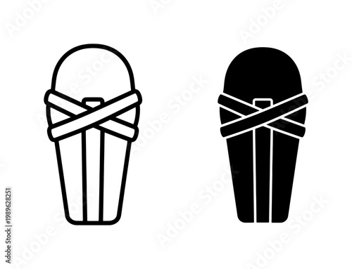 Ancient Egyptian Sarcophagus Mummy Icon Set