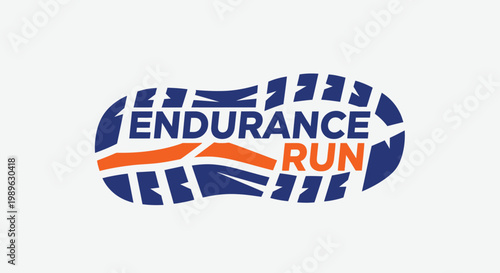 Endurance Run Logo - A Symbol of Athletic Stamina and Competition.