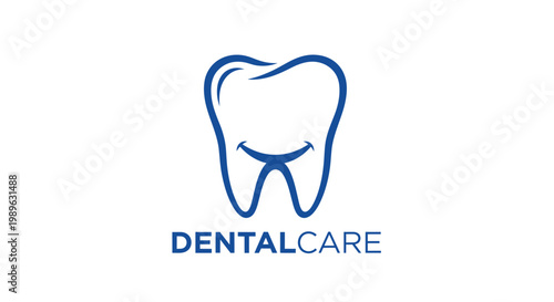 Dental Care Logo - A Smiling Tooth Representing Oral Health and Wellness.