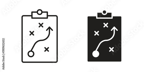 Strategy icon. Simple linear element illustration. Thin stroke sign can be used for web, mobile and UI.