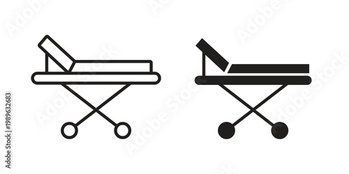 Stretcher icon. Simple linear element illustration. Thin stroke sign can be used for web, mobile and UI.