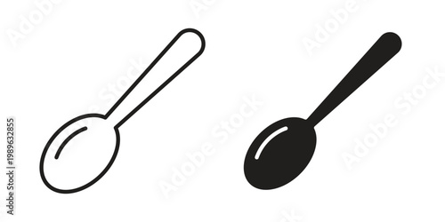 Tablespoon icon. Simple linear element illustration. Thin stroke sign can be used for web, mobile and UI.
