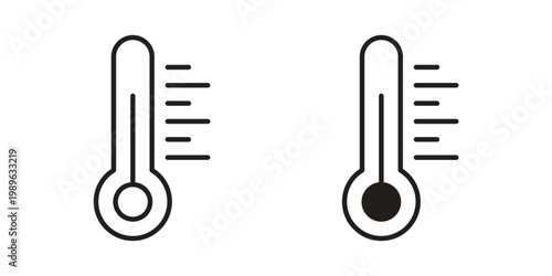 Thermometer icon. Simple linear element illustration. Thin stroke sign can be used for web, mobile and UI.