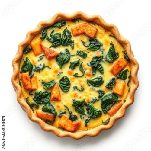 Spinach quiche with cheese Generative AI