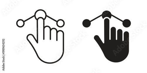 Usability icon. Simple linear element illustration. Thin stroke sign can be used for web, mobile and UI.
