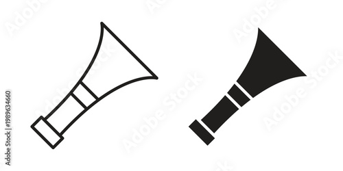 Vuvuzela icon. Simple linear element illustration. Thin stroke sign can be used for web, mobile and UI.