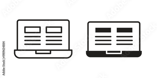 Web portal icon. Simple linear element illustration. Thin stroke sign can be used for web, mobile and UI.