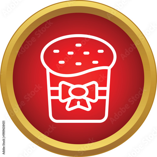 Kulich icon representing christian easter holiday tradition