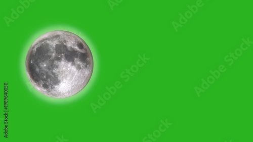 Realistic Moon VFX on Green Screen Background