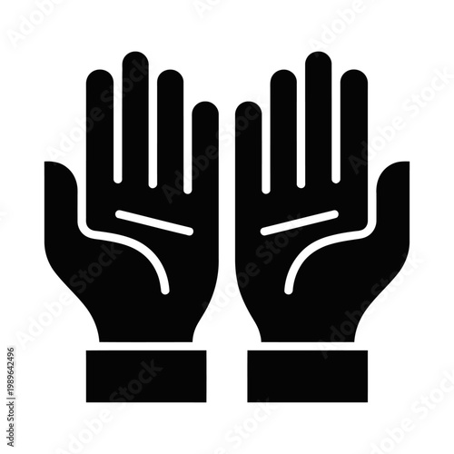Fotografie Vector graphic of two hands raised in a stopping motion