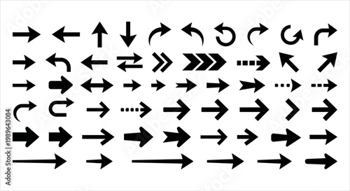 Collection of Arrow Icons in Various Directions and Styles
