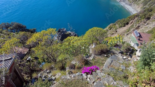 Tableau sur toile Italy, Liguria, La Spezia - Monesteroli in the Cinque Terre National Park is a s
