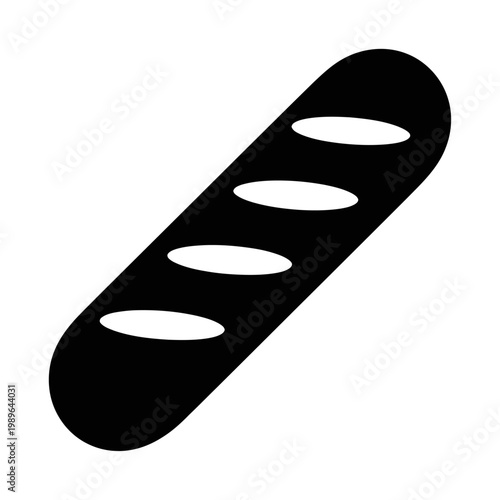 Vector of a black capsule with four oval holes