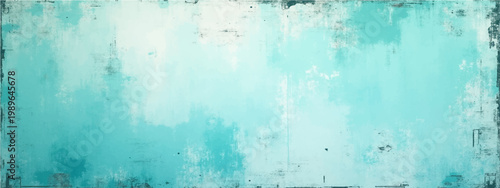 Vector abstract painted canvas with ethereal hues of teal and aquamarine, evokes a sense of depth and atmospheric perspective. with textured brushstrokes and a sense of serenity.