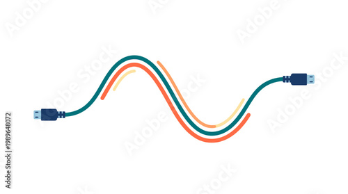 Multicolor Cable with USB Connectors.