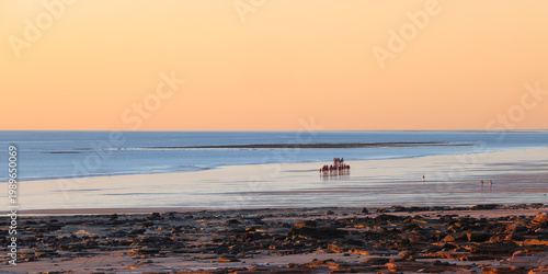 Bilde på lerret Broome, Western Australia, Australia - April 4 2026: Famous Cable Beach at sunset
