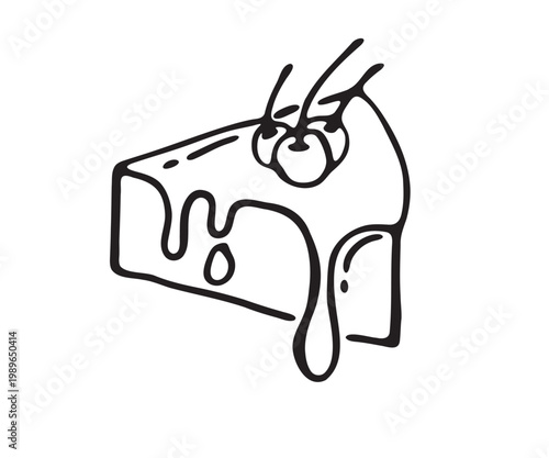 i created vector hand drawing cake with cherry , thanks for download