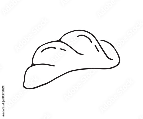 Create a croissant pastry line vector icon, this icon is suitable for your restaurant or shop design needs, thank you for downloading this vector.