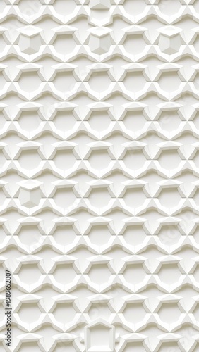 Explore a Modern Geometric Structure Featuring Intricate White Patterns in Architectural Design, Perfect for Backgrounds and Contemporary Aesthetic Inspirations.