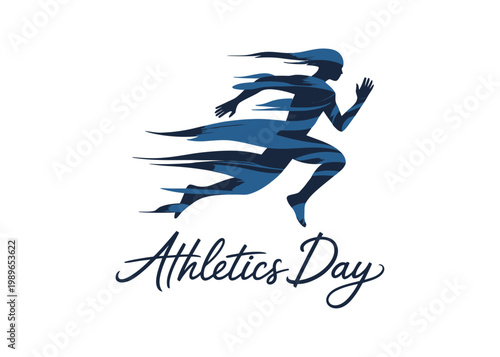 World Athletics Day Running Athlete Sports Illustration. World Athletics Day, International Day of Sport for Development and Peace, Olympic Day