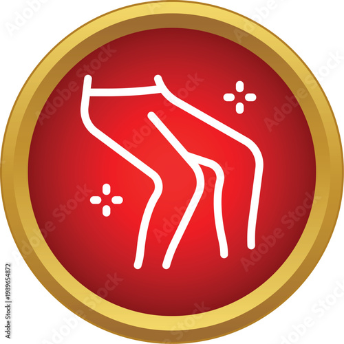 Human legs showing signs of discomfort or joint pain