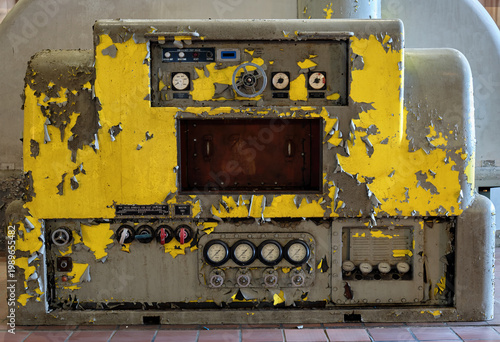 Peeling paint at the decommissioned Manresa Island power plant, Norwalk, CT.