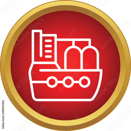 Tanker ship transporting oil, gas, or other liquid cargo on the ocean