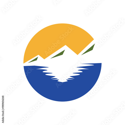 Clean Mountain Logo Icon Vector