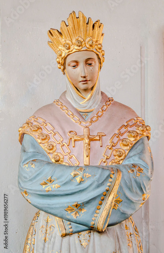 Statue (19th century) of the apparition of Our Lady of La Salette.