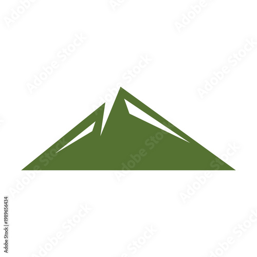 Flat Mountain Peak Logo Icon