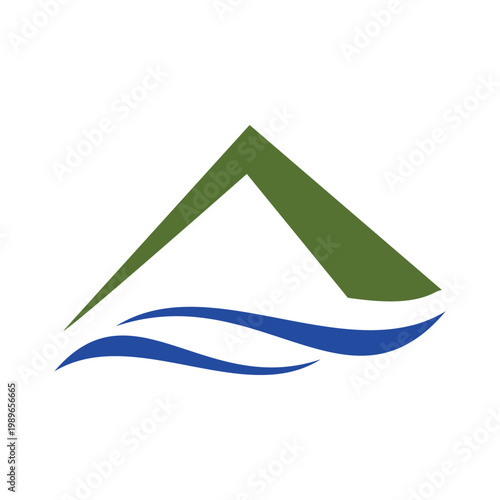 Minimal Mountain Icon Vector Design