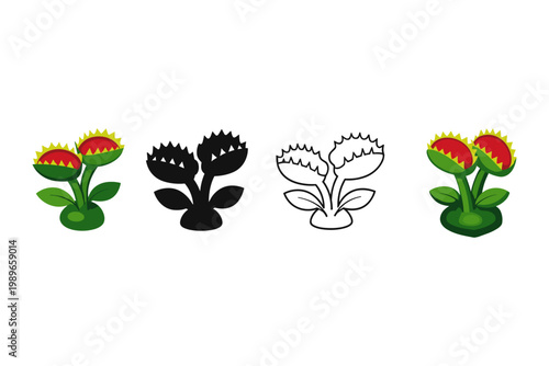 Carnivorous Plant Icon Set