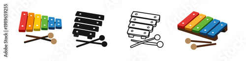 Colorful Xylophone With Mallets