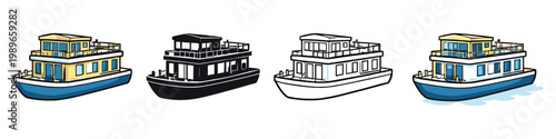 Houseboat Illustration
