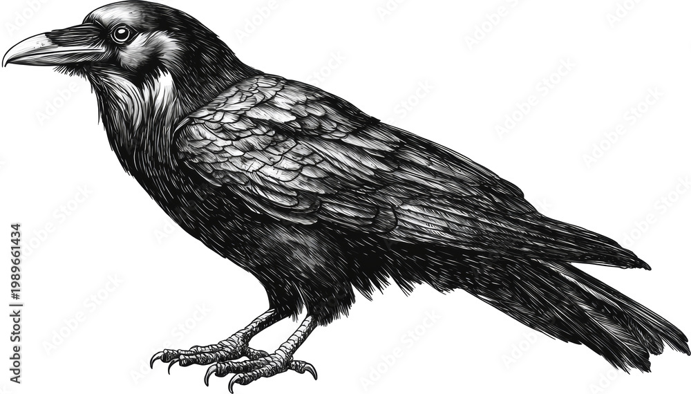 Obraz premium crow illustration 