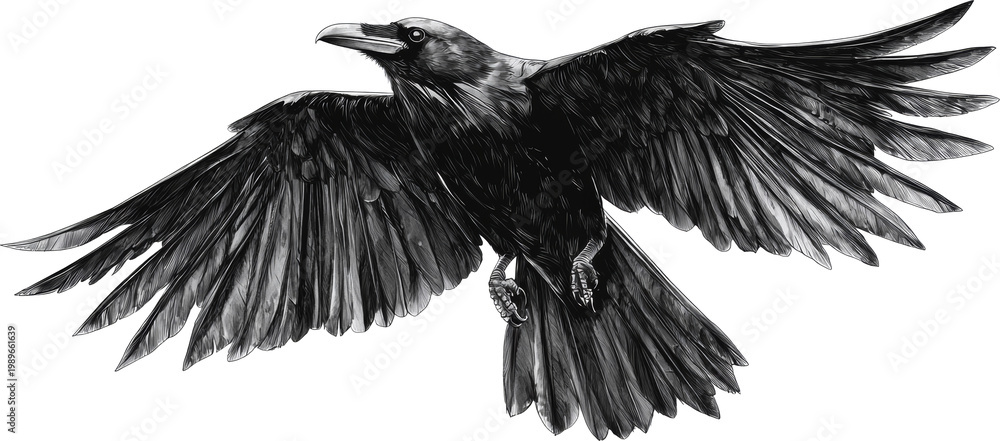 Obraz premium crow illustration 